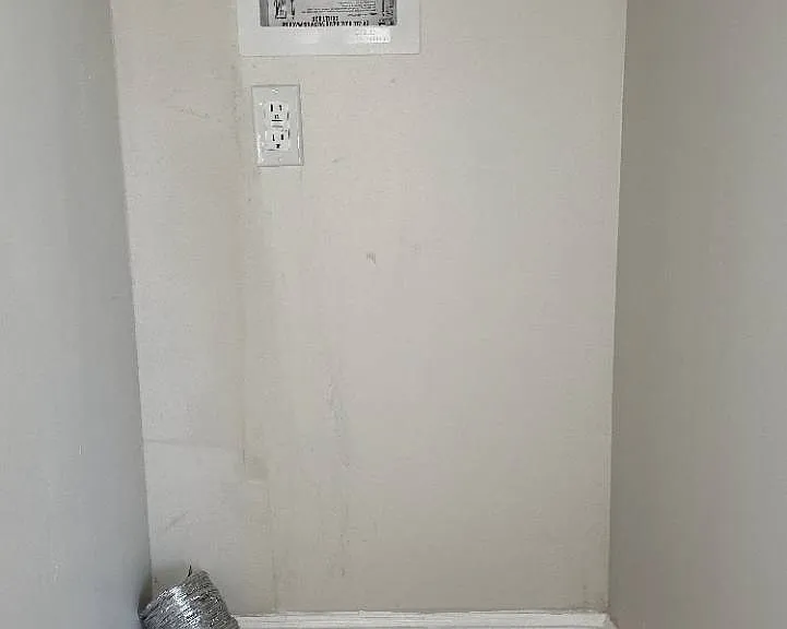 Dedicated washer and dryer hookup area.