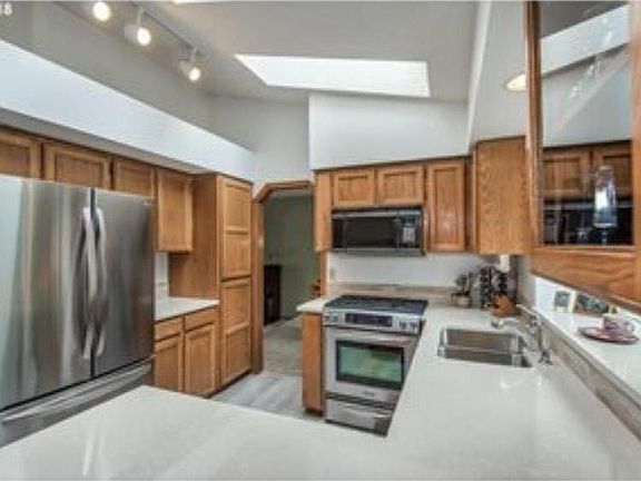 Kitchen with Large Double Fridge