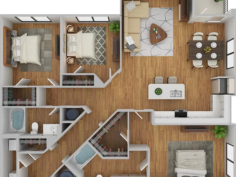 3 Bedroom | 2 Bath | 1433 SF | Renovated 3 Bedroom | 2 Bath | 1433 SF | Renovated