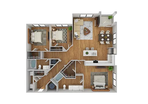 Floor plan C1 | Renovated