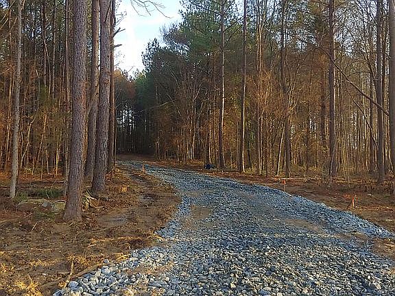 Shared driveway roughed in.
