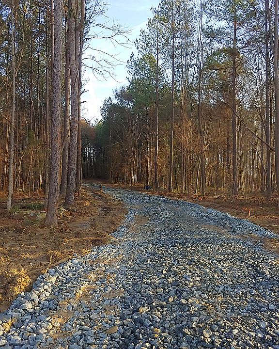 Shared driveway roughed in.