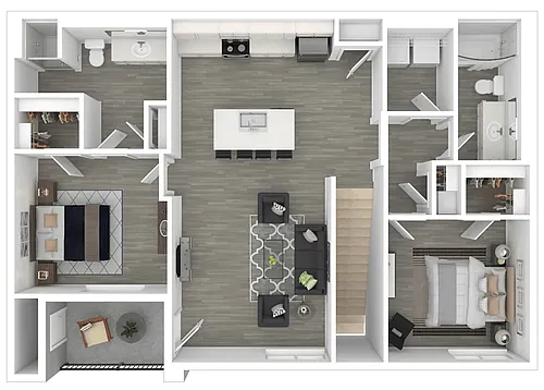 Floor plan 2x2 AU-2.2
