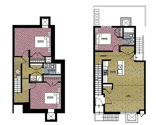 Floor plan 3 Bedroom 2 Bath