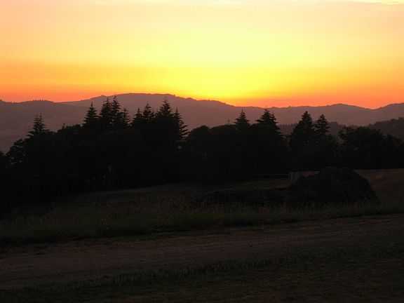 Sunset from front porch