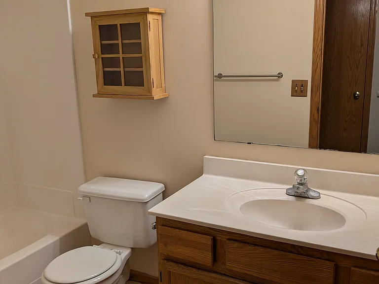 The upstairs bathroom