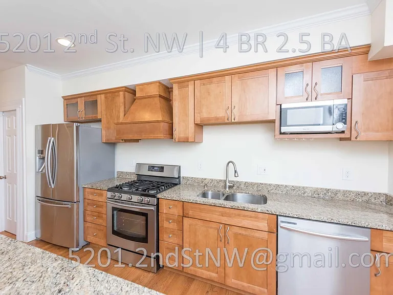 Granite countertops with matching stainless steel appliances