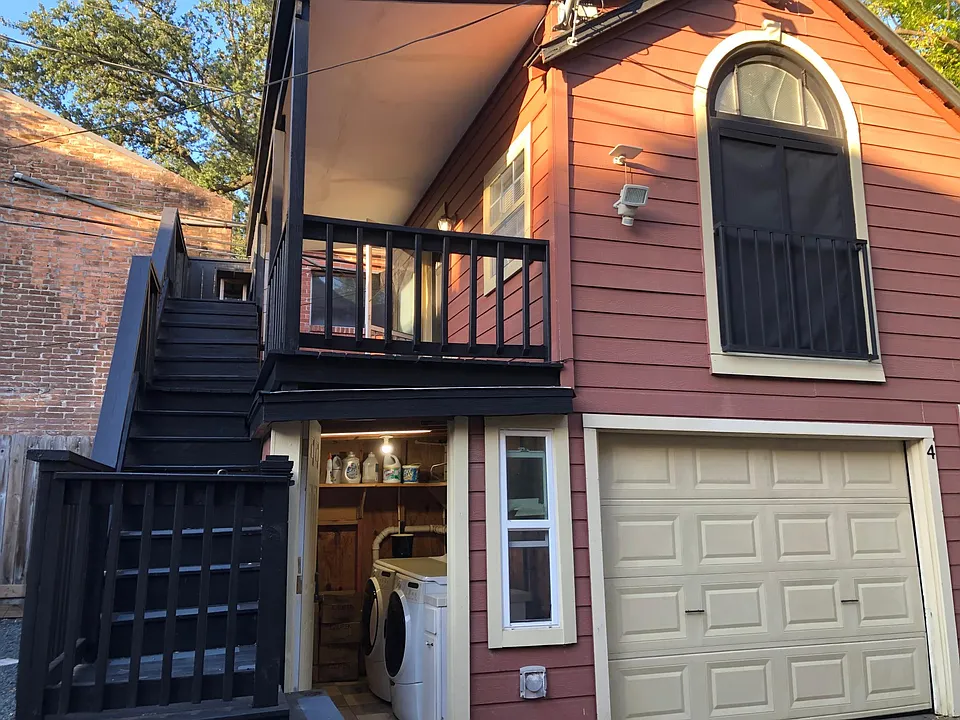 Lower level laundry and garage