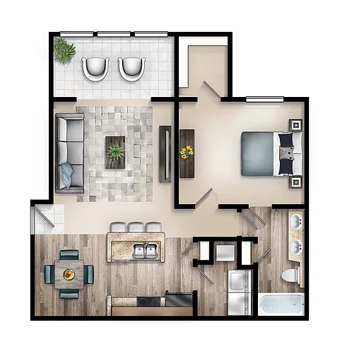 Floor plan The Highland with Sunroom