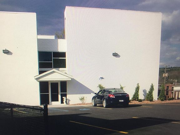 Parking lot and entrance