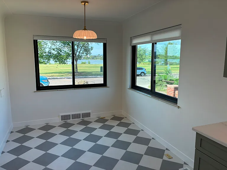 Lake views from the eating area. This would also make a nice office space