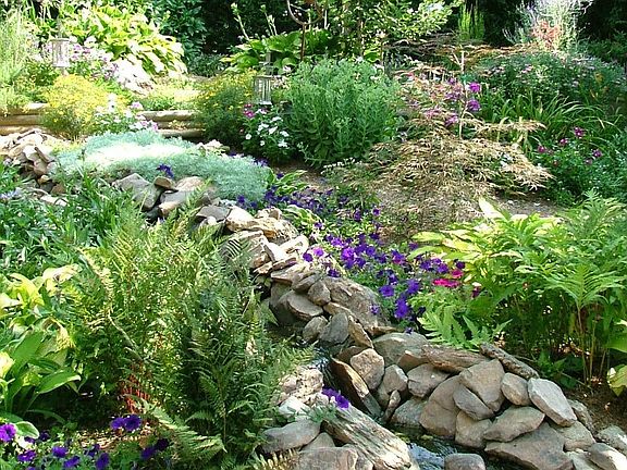 Amazing landscaping with water fall