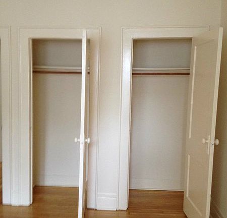 double closets in bedroom