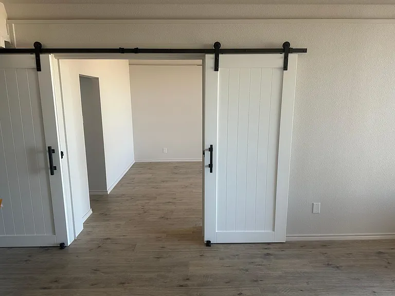 Barn Doors to Bedroom