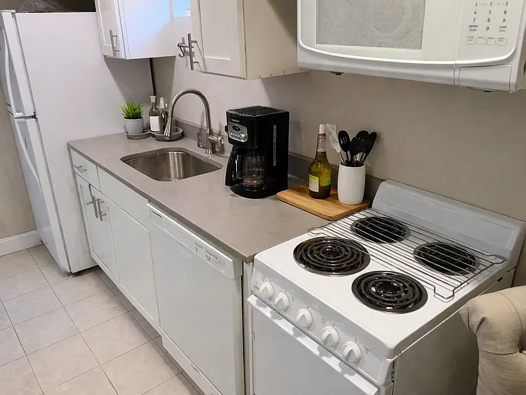 English Basement Apartment Kitchenette