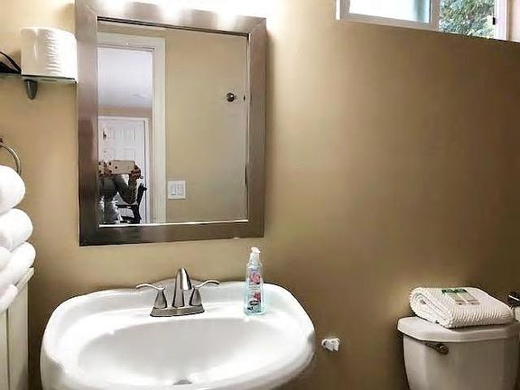 A first-aid kit, a hair dryer and hand soap are provided for your convenience.