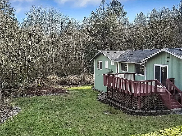 Backview of home, most of land has been cleared out now.