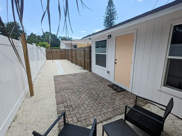 Fully fenced in private yard