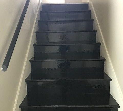Black Stained Stairs
