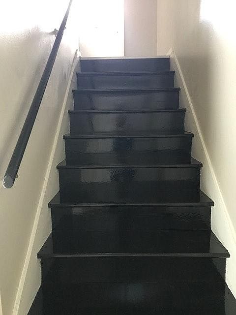 Black Stained Stairs