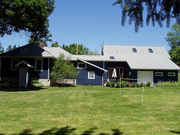 Across rear yard