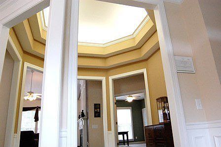 Unique rotunda is part of the impressive entry to the home!