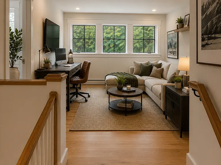 ai rendering : upstairs den/office