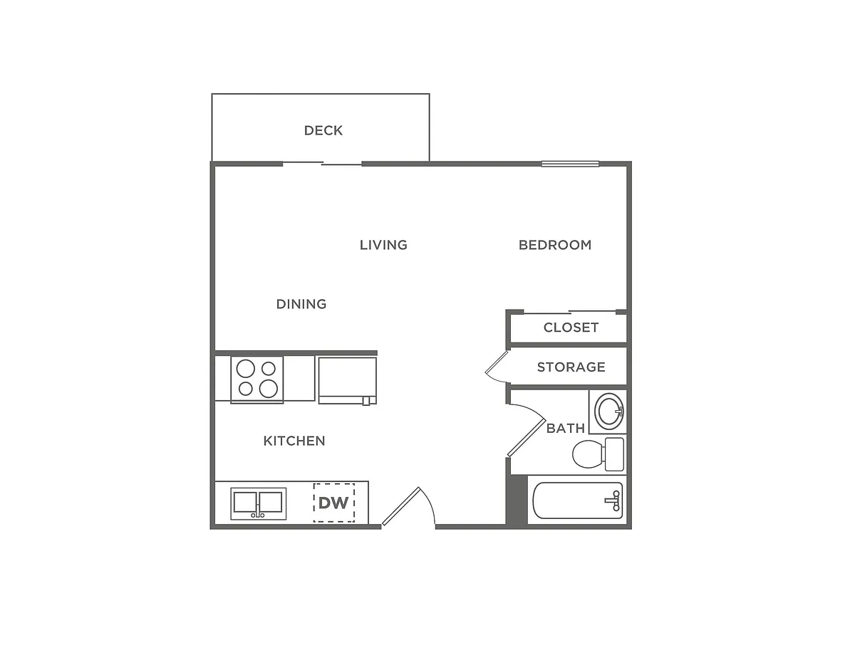 Floor plan Studio - Renovated