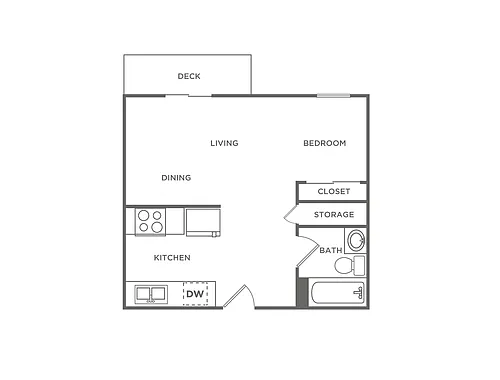 Floor plan Studio - Renovated