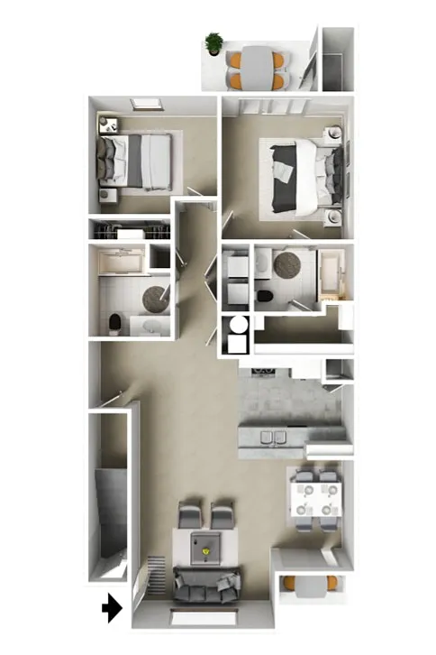 Floor plan 2 X 2
