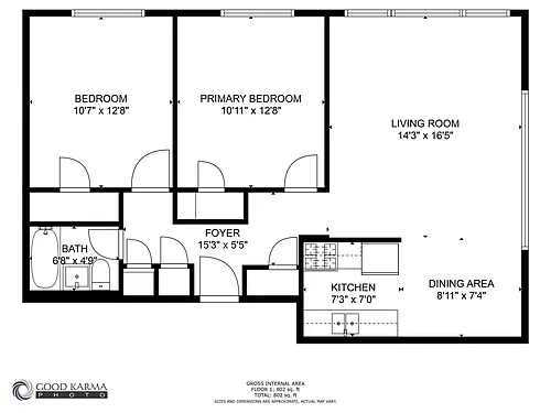 Floor plan one bedroom
