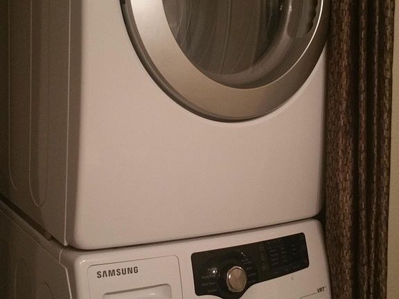 Stackable washer and dryer.