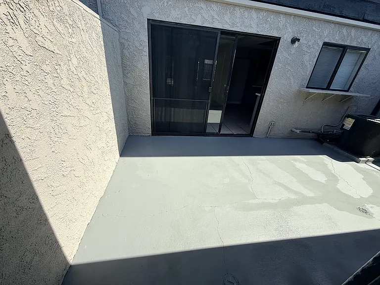 Private patio adjacent to kitchen