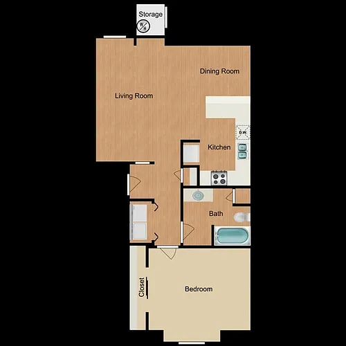 Floor plan One Bedroom