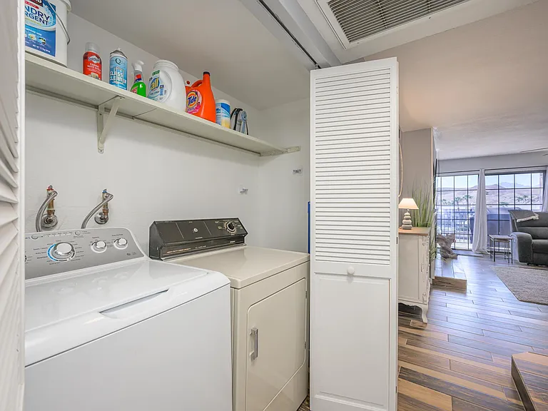 Washer and dryer laundry area