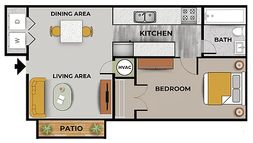 Floor plan 1 Bedroom