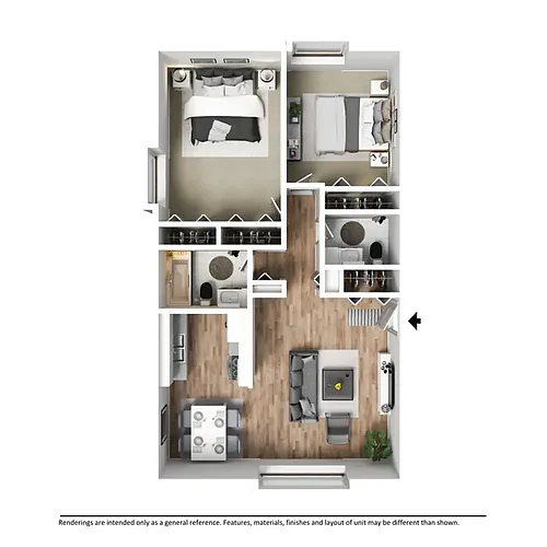 Floor plan 2 Bedroom Apartment