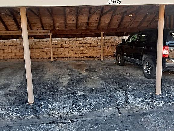 Carport belonging to unit