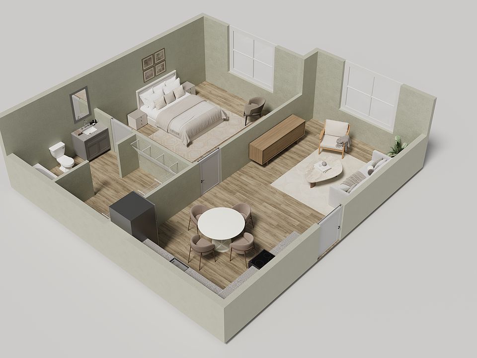 1-Bedroom Rendering