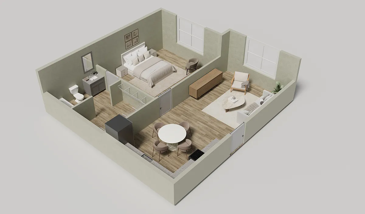 Floor plan 1 bedroom