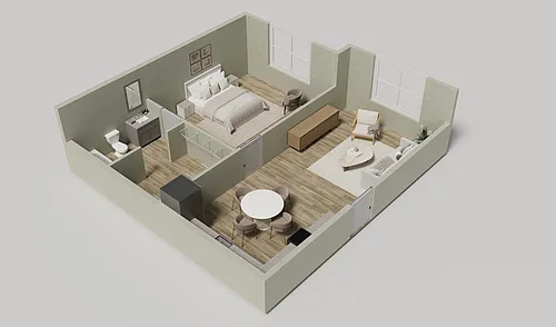 Floor plan 1 bedroom