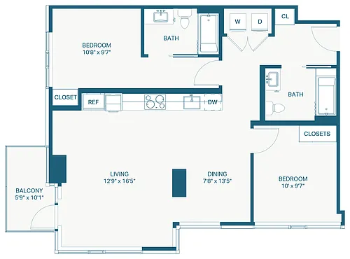 Floor plan 2x2 E30 Puget