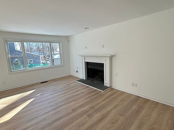 Family Room with wood fireplace