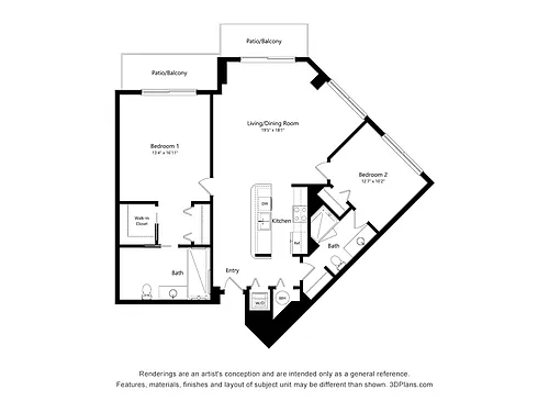 Floor plan B2 - ADA