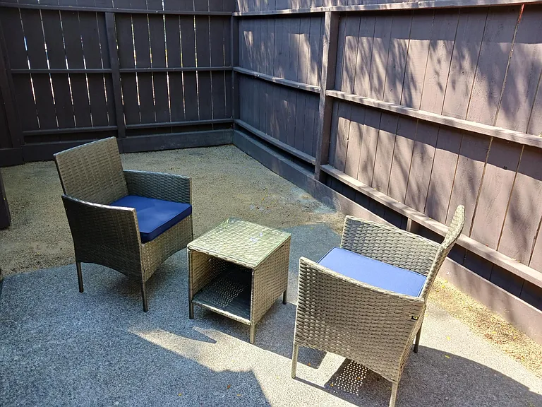typical patio to unit