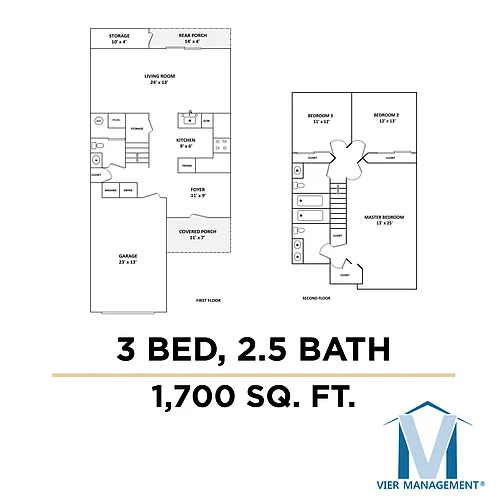 Floor plan Three Bed, Two-Half Bath TH