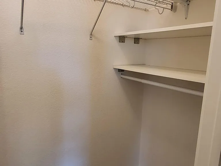 Master closet 1 with shelves
