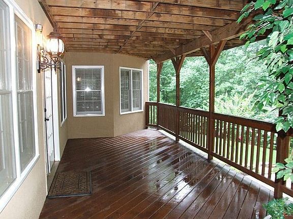 Double Decks Overlook the Private Backyard