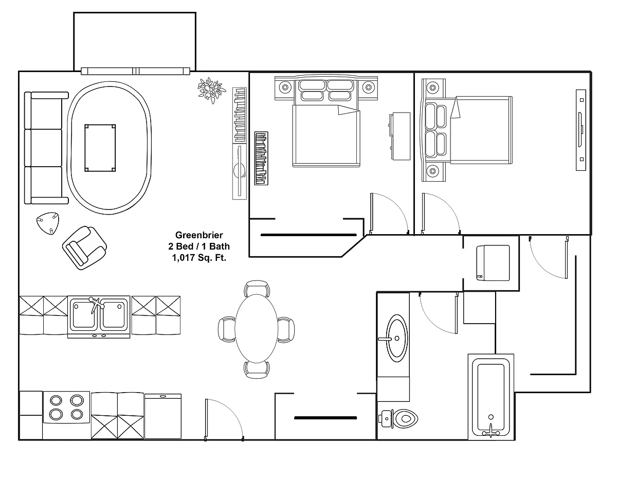 Floor plan 2 Bedroom