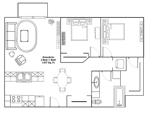 Floor plan 2 Bedroom